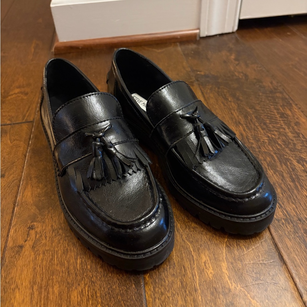 Steven Madden “Minka” Black Tassel Loafers